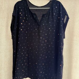 Papermoon Midnight Blue Polka Dot Blouse